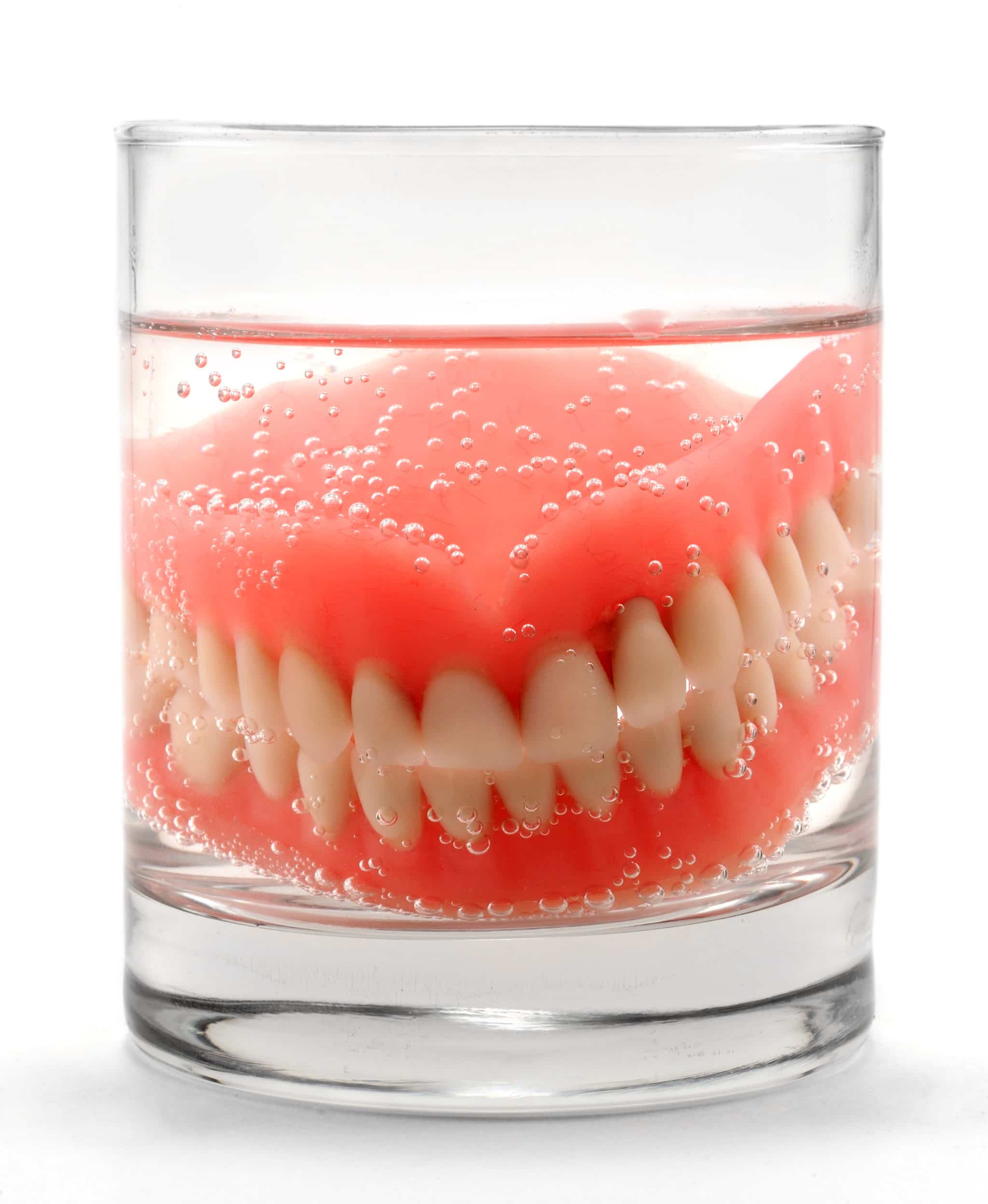 dentures soaking in solution